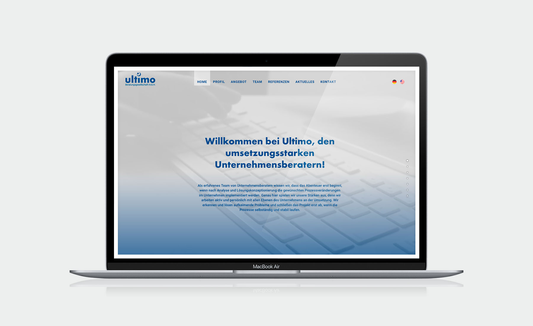 Website für Fa. Ultimo I gographics